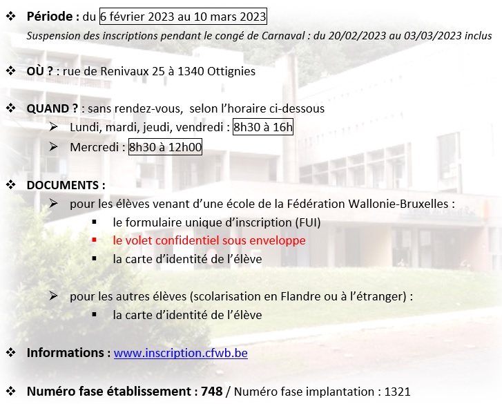 inscriptions 2023 2024